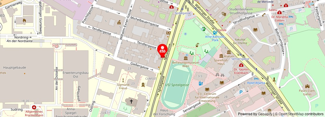 Street map section around the address