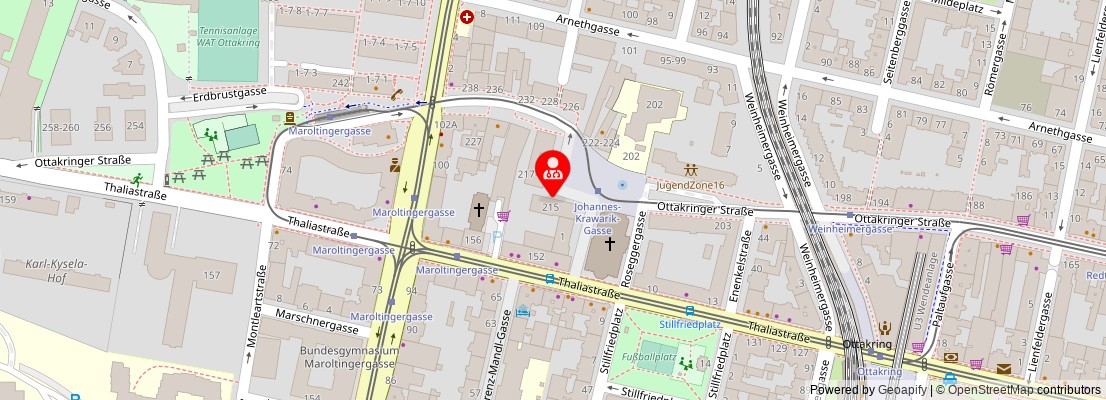 Street map section around the address