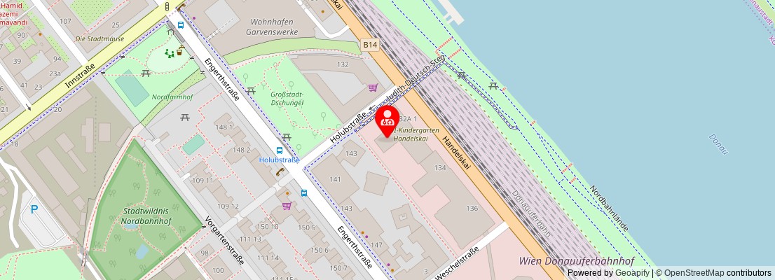 Street map section around the address