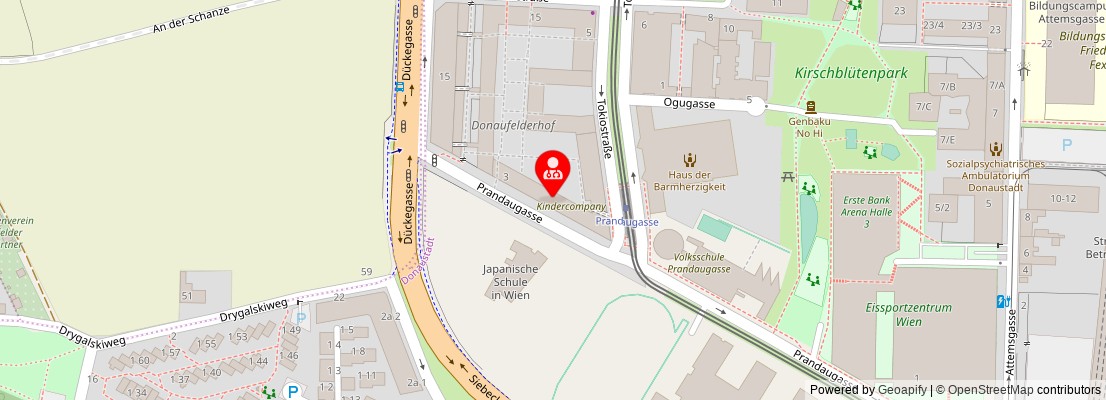 Street map section around the address