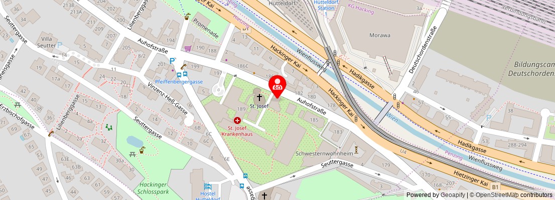 Street map section around the address