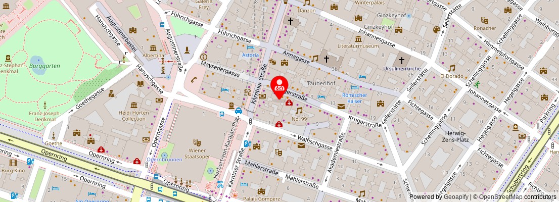 Street map section around the address