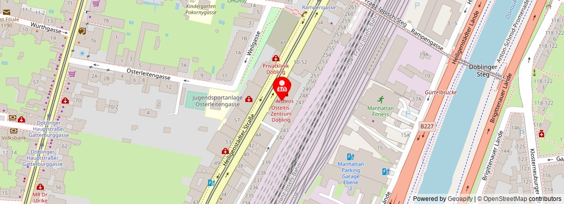 Street map section around the address