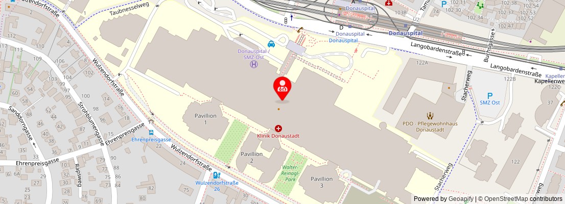 Street map section around the address