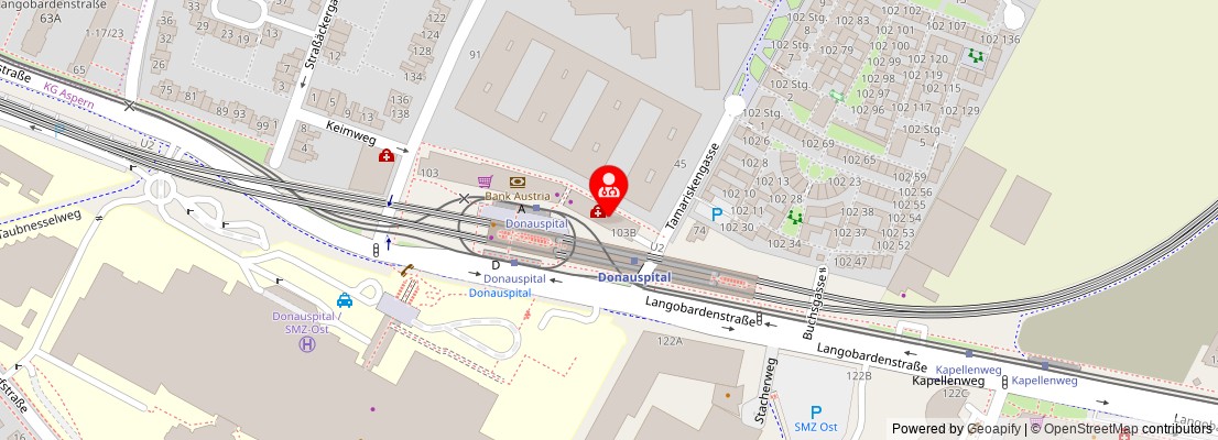 Street map section around the address