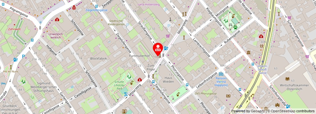 Street map section around the address