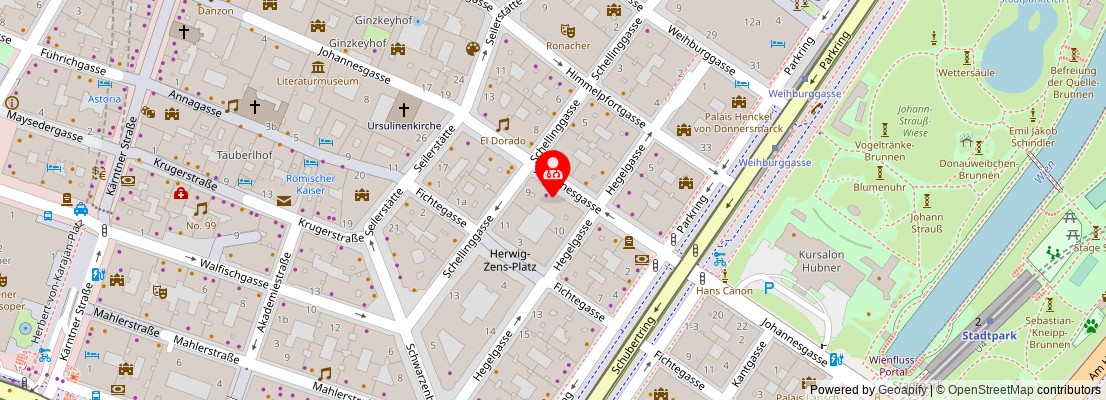Street map section around the address