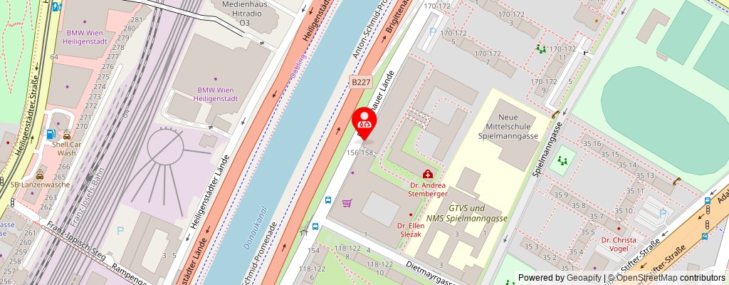 Street map section around the address