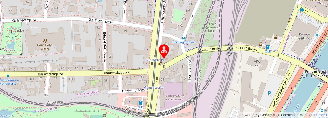 Street map section around the address