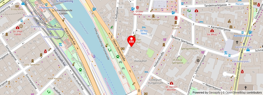 Street map section around the address