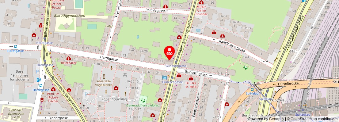 Street map section around the address