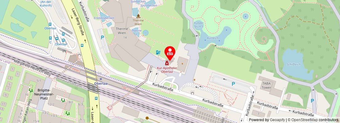 Street map section around the address