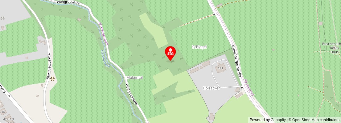 Street map section around the address