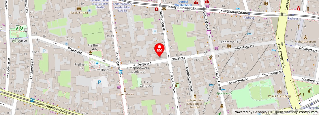 Street map section around the address