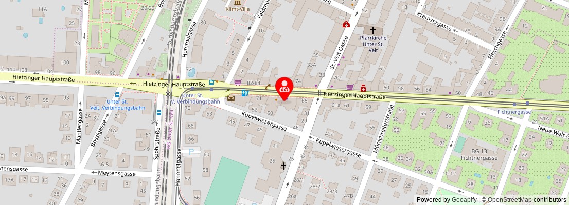 Street map section around the address