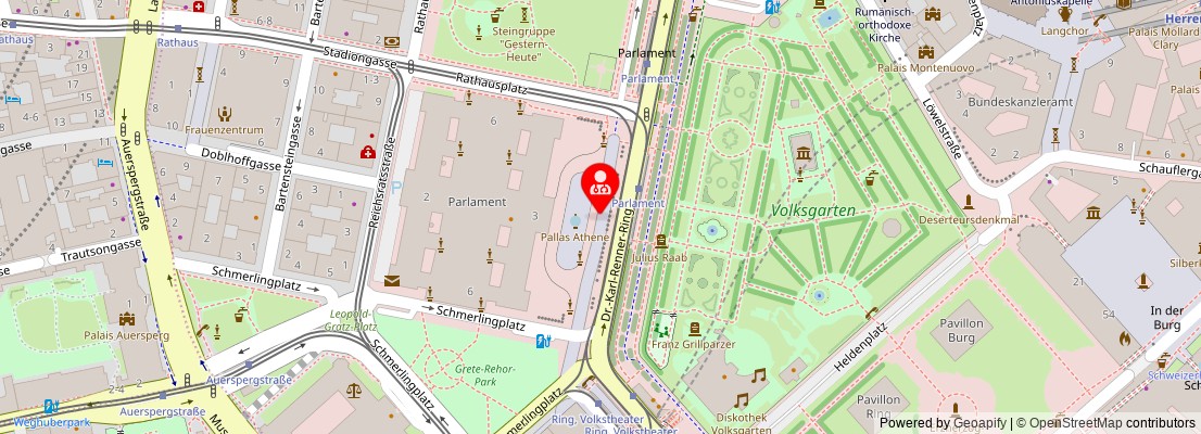 Street map section around the address