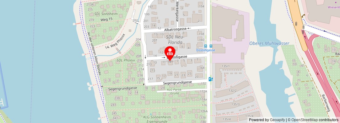 Street map section around the address