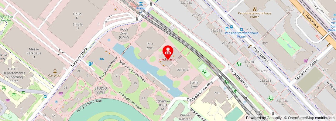 Street map section around the address