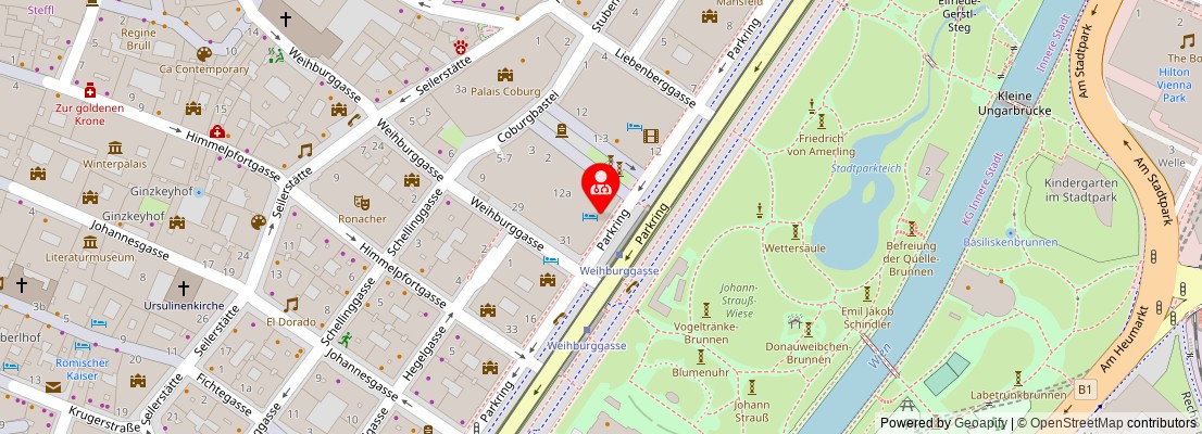 Street map section around the address