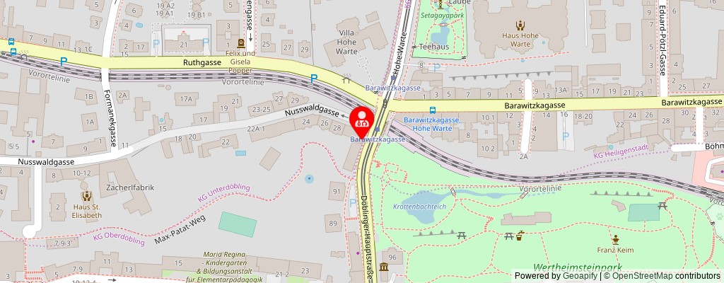 Street map section around the address