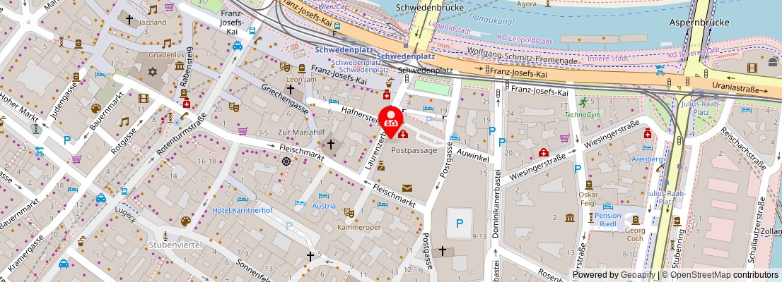 Street map section around the address