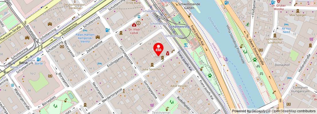 Street map section around the address