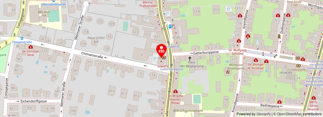 Street map section around the address