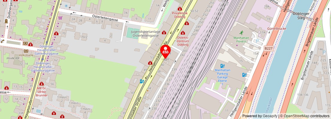 Street map section around the address