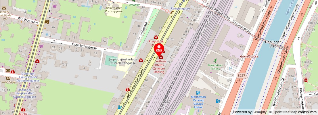 Street map section around the address