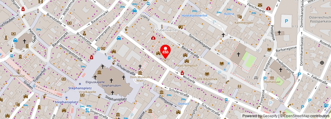 Street map section around the address