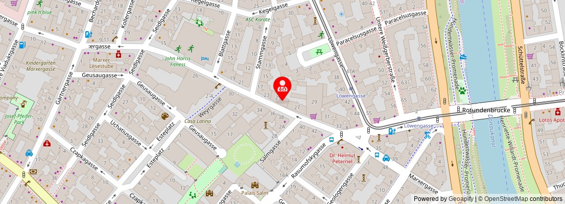 Street map section around the address