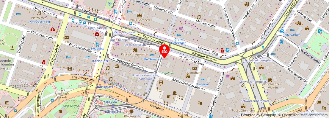 Street map section around the address