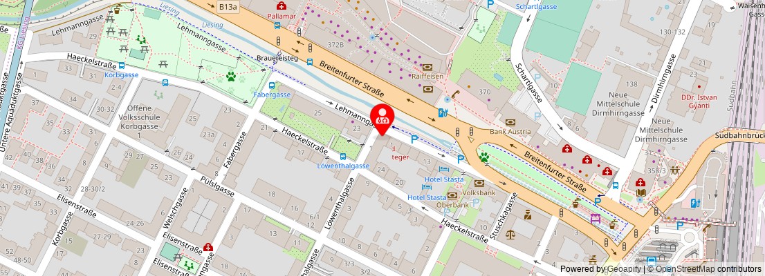 Street map section around the address