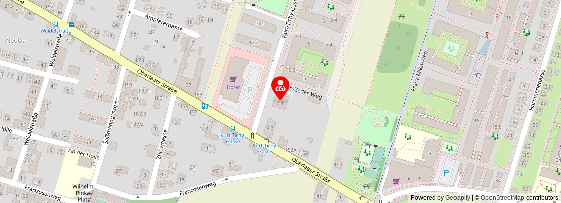 Street map section around the address