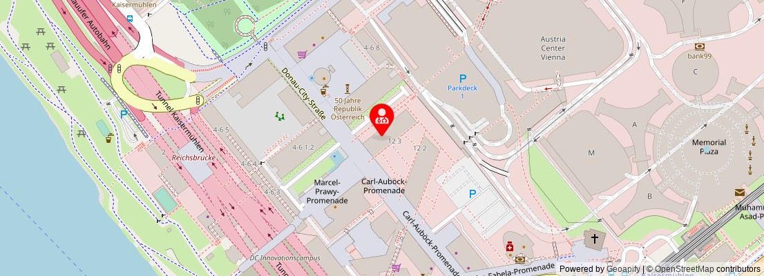 Street map section around the address