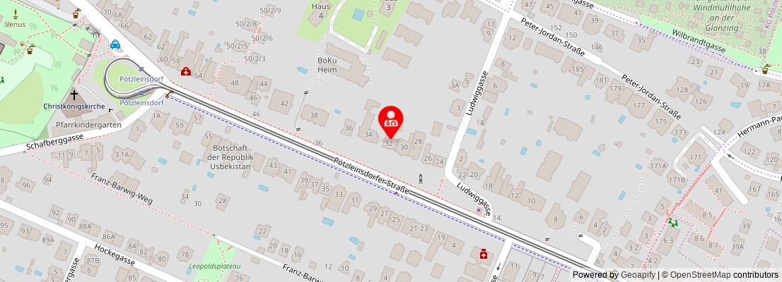 Street map section around the address