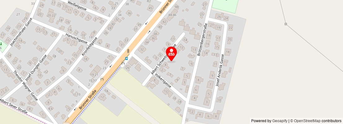 Street map section around the address