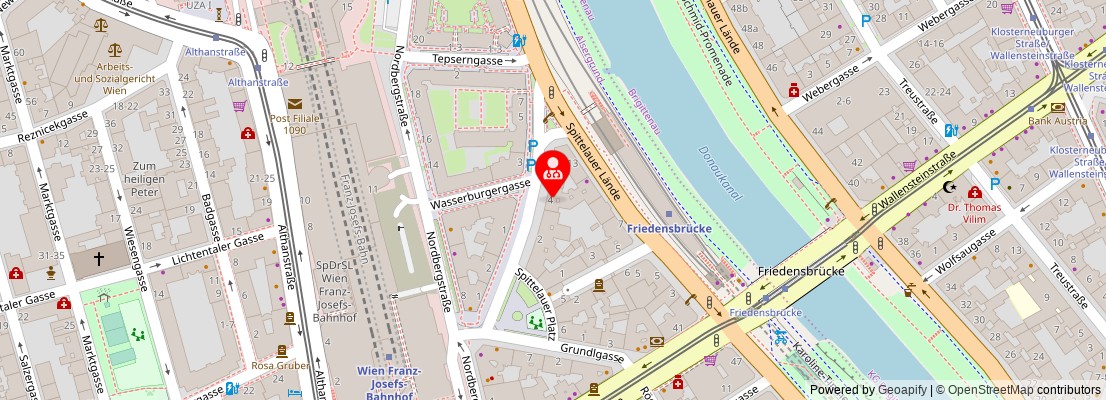 Street map section around the address