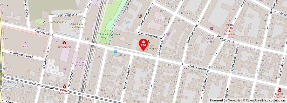 Street map section around the address