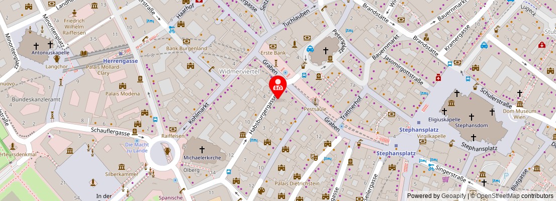 Street map section around the address