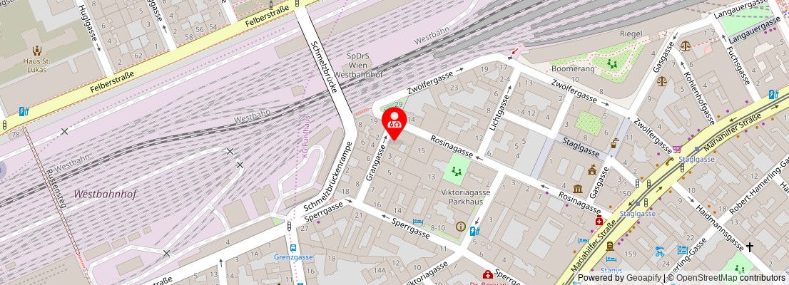 Street map section around the address