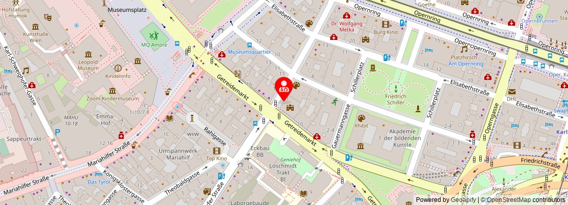 Street map section around the address