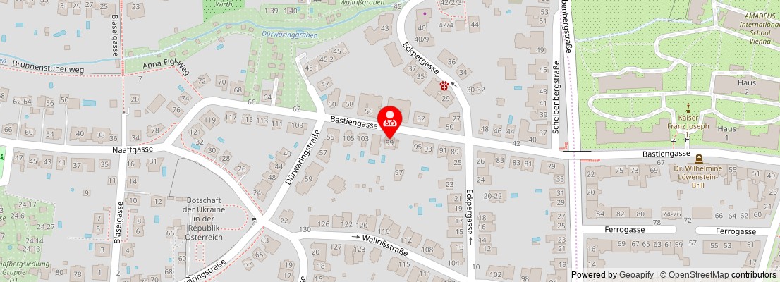 Street map section around the address