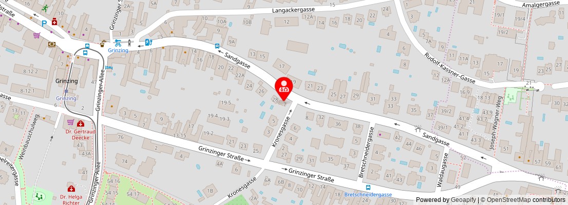 Street map section around the address