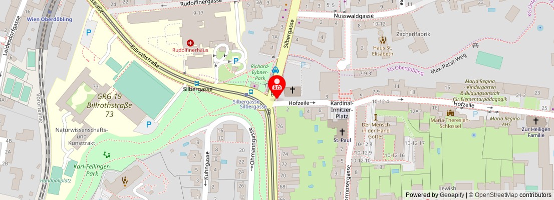 Street map section around the address