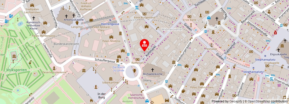 Street map section around the address