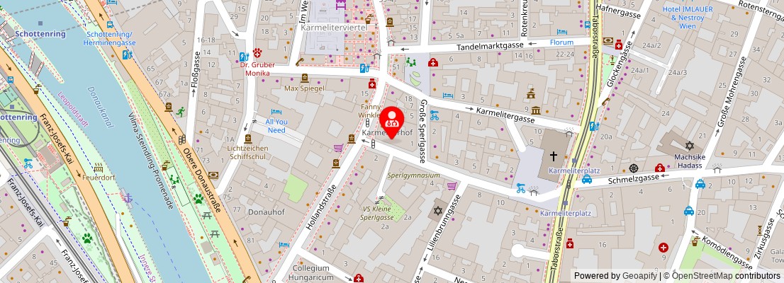 Street map section around the address