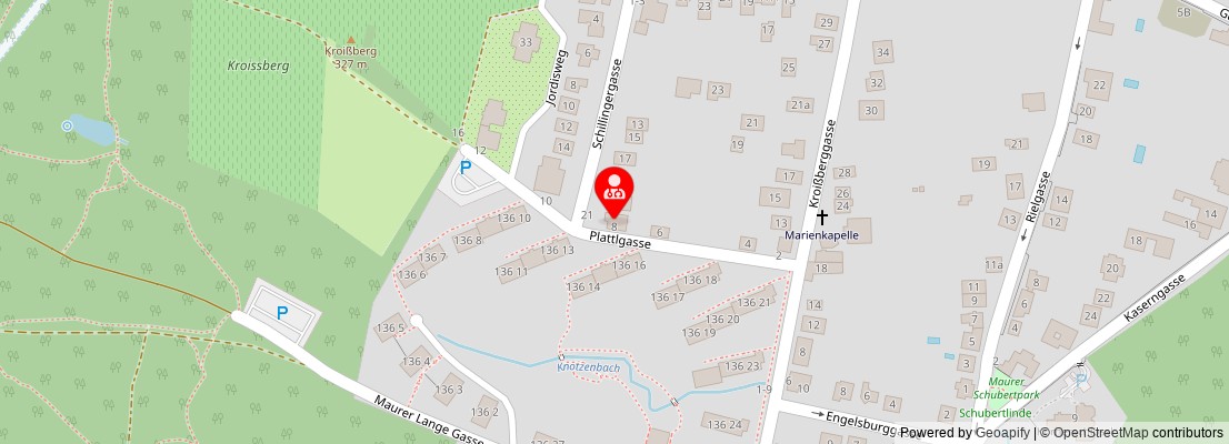 Street map section around the address