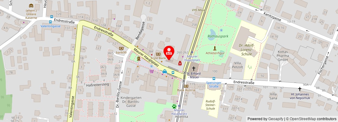 Street map section around the address