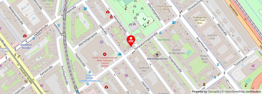 Street map section around the address